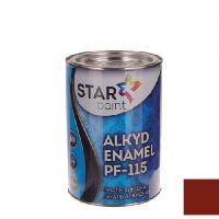 ალკიდური ემალი STAR PAINT ПФ-115 87 მოწითალო მოყავისფრო 0.9 კგ 