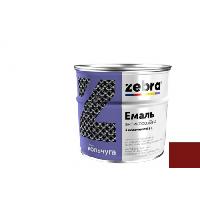ანტიკოროზიული ემალი 3 - 1-ში ZEBRA Кольчуга 76 მუქი ალუბლისფერი 0.75 ლ 