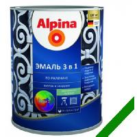 გრუნტი-ემალი ჟანგ. 3-1-ში, ფერი:Alpina მწვანე RAL 6002 0,75L 