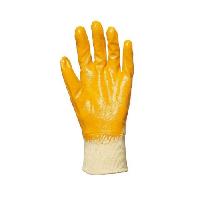 ნიტრილით დაფარული ბამბის ხელთათმანები Eurotechnique S09 9309 ყვითელი 