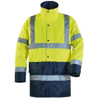 ქურთუკი დათბილული შუქამრეკლავით Coverguard 70454 XXXL 60/62 ყვითელი/მუქი ლურჯი 