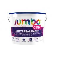 უნივერსალური საღებავი ფასადებისა და ინტერიერისთვის JUMBO Com თეთრი 2.5 ლ 
