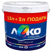 ინტერიერის საღებავი თეთრი LEKO 15l+2L 