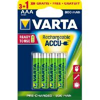 აკუმულატორი VARTA ACCU AAA 800 mAh NiMH 3+1 ც 