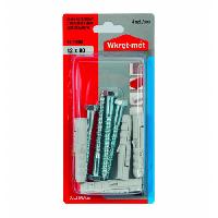 დიუბელი განბჯენი სჭვალით ექვსწახნაგა თავაკით Wkret-met BK-12080 12x80 მმ 4 ც 