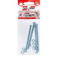 ჭანჭიკი DIN933 ექვსწახნაგა თავ მოთუთ. მ8х60 + ქანჩი+საყელური (4 ც.) - შეფ 112724 