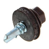 თვითმჭრელი სახურავის ბურღით Tech-Krep RAL-8017 5.5x19 მმ 60 ც შოკოლადისფერი ყავისფერი 