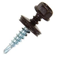 თვითმჭრელი სახურავის ბურღით Tech-Krep RAL-8017 4.8x28 მმ 60 ც შოკოლადისფერი ყავისფერი 