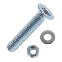 ხრახნი დამალული თავით მოთუთიებული Tech-Krep DIN965 M4x20 20 ც + ქანჩი + საყელური 